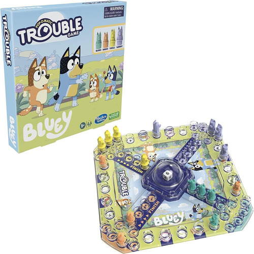 Hasbro Juego De Mesa Trouble: Juego De Mesa Bluey Edition