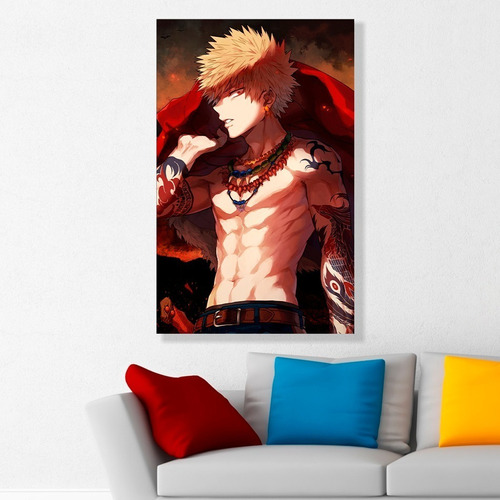 Cuadro Decorativo Katsuki Bakugo Boku No Hero Art 100x54cm