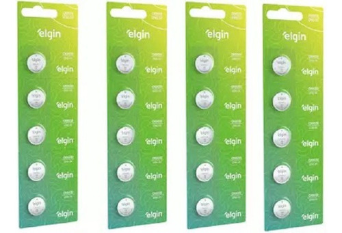 Kit 20 Bateria Lithium 3v Cr2032 Elgin (4 Cartelas C/5)