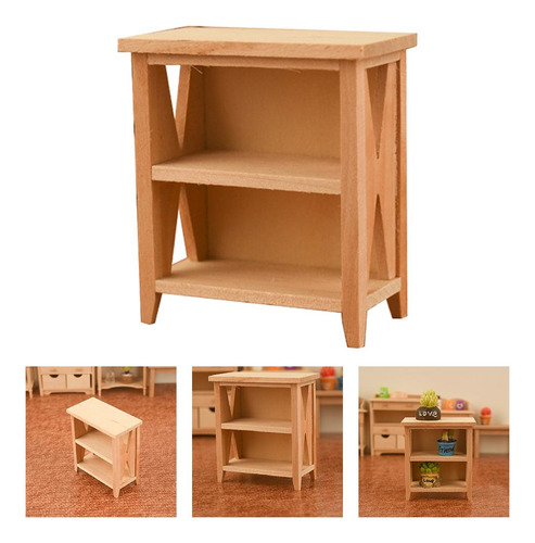 3 X 12 A Casa De Muñecas Estante De Exhibición De Madera