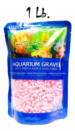 Grava Colores Para Acuarios Y Decoracion Rosado Hagen 1 Lb.