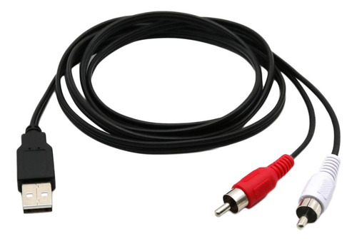 Y Usb 2. 0 Macho A 2 Rca Macho Cable Adaptador Divisor De