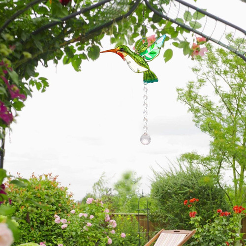 2x Adornos Colgantes For El Hogar De Cristal De Colibrí De