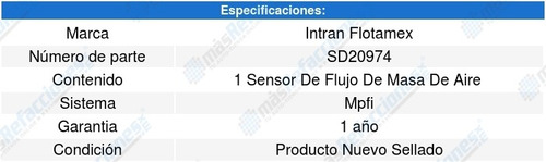 Sensor Masa Maf Chevrolet Meriva 1.8l L4 04-08 Intran