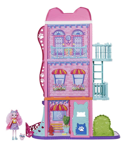 Mattel Enchantimals Town House Cafe Playset (28-in) Con Muñe