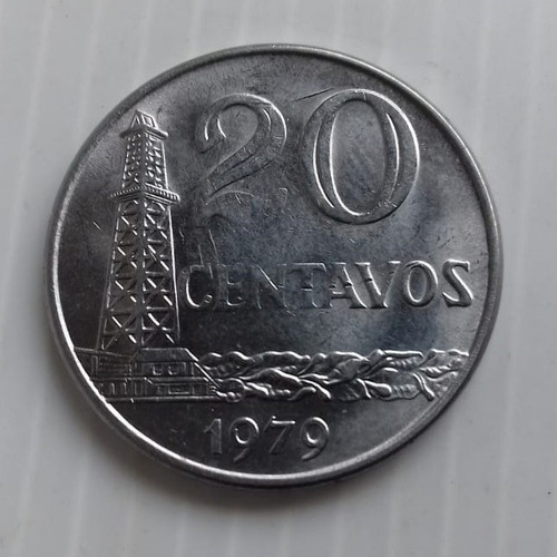 Brasil 20 Centavos 1975 1976 1977 1978 1979 Km#579.1a