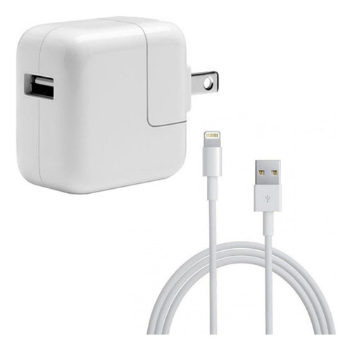 Cargador Cubo Pared 12w+cable 1m Lightning Para Apple iPad 8