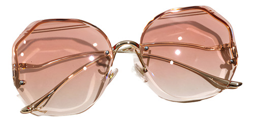 Lentes De Sol Marco Interno Colores Gafas Rave Accesorios Cattaneo Rosa Claro Rosa Claro Dorado