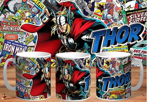Taza - Tazón De Ceramica Marvel Comics Thor 4k Art