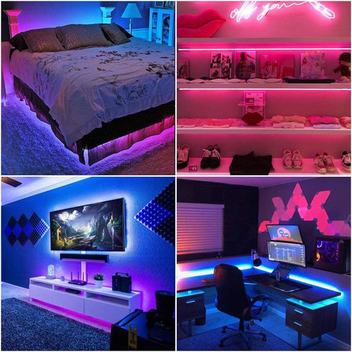 Imagen 9 de 9 de Kit De Luces De Tira Led 10m Control Bluetooth Y Sinc Música