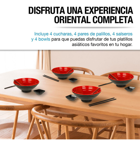 Louça De Melamina De Estilo Japonês (4 Pessoas). Ele Inclui: