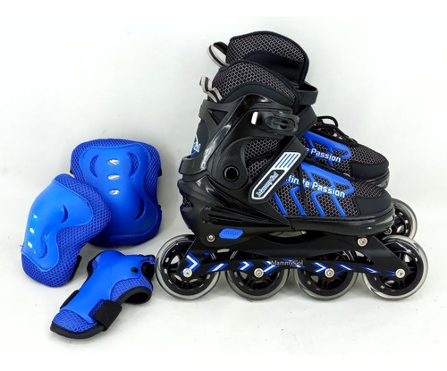 Rollers P/adulto 22041 Xl Azul + Protectores Yop