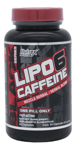 Lipo 6 Nutrex Caffeine Acción Rápida 60 Capsulas Cafeina