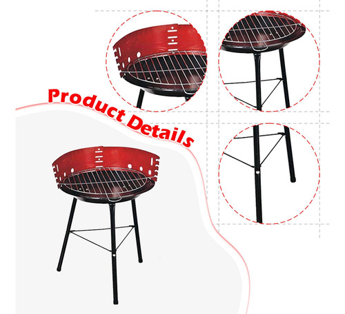 Parrilla De Carbón Para Barbacoa, Multifuncional,