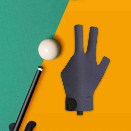 Guante De Billar Para La Mano Gris Negro Izquierdo S