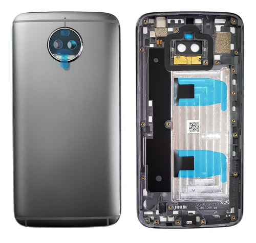 Tapa Trasera Para Moto G5s Plus S/ Lente Y Botones Garantía Gris Lisa