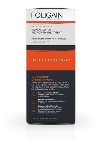Imagen 2 de 4 de Men's Foligain Trioxidil 5% Minoxidil + 5% Trioxidil 1 Mes