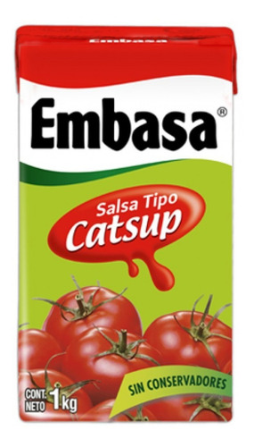 Salsa Catsup Ketchup De Tomate Embasa 1 Kg Tetrapack