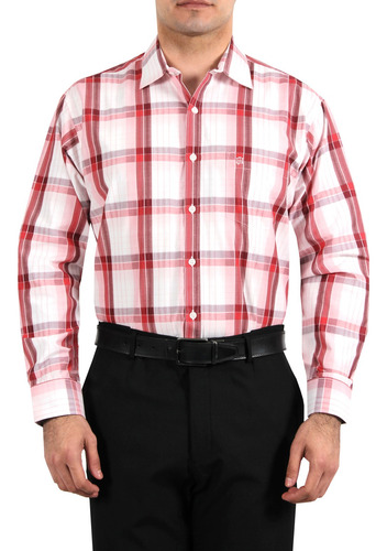 Camisa Casual John Henry Con Cuadros Corte Comfort Hombre