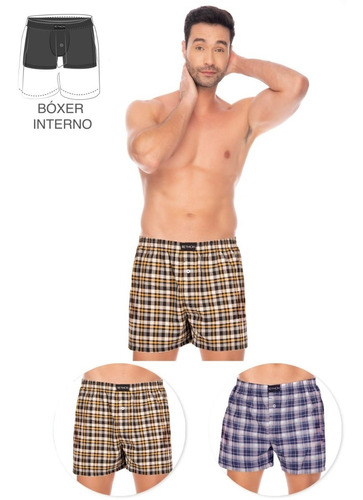 Duo Bóxer Suelto Con Bóxer Interno Para Hombre Ref.23052