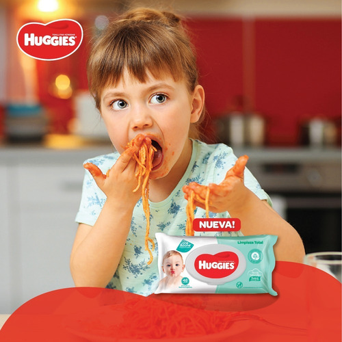 Toallas Humedas Huggies Limpieza Total One&done X48 Pack X 5