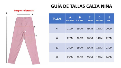 Imagen 2 de 2 de Calza Leggins Niña Algodón Nacional - Adcesorios