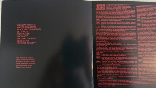 Cd Tyran Pace - Eye To Eye (84) Ralph Scheepers Metal Alemão (Usado)