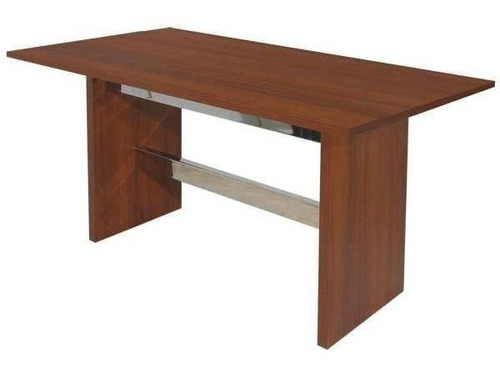 Mesa Cocina Comedor Rectangular Tapa Y Base De Madera 150 Cm