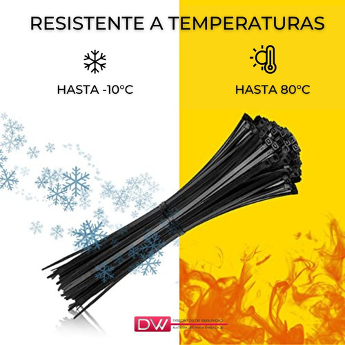 Imagen 4 de 10 de Precinto Prensacable Plástico Nylon 4,8mmx25cm X100un
