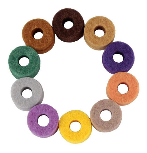 20pcs Colorful Cymbal Felts Hi Hat Washers Instrument Kit Pr