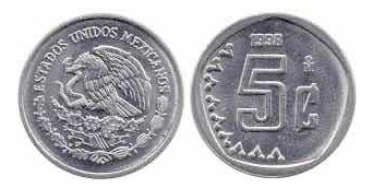 Moneda De 5 Centavos Del Año 1992