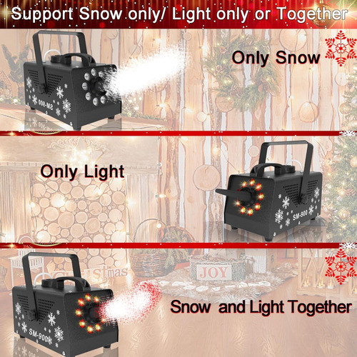 Imone 900w Máquina De Nieve De Navidad Con 9 Luces, ...
