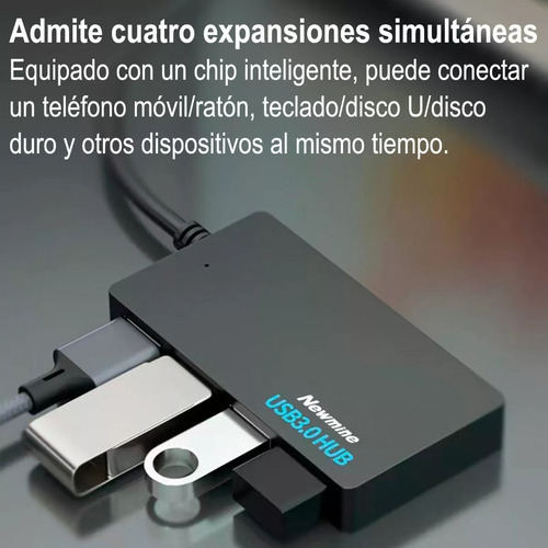 De Conector Múltiple Usb 3.0 De 4 Puertos
