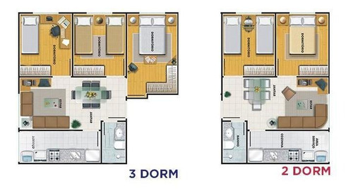 Imagem 3 de 12 de Apartamento Em Vila Miranda, Itaquaquecetuba/sp De 50m² 3 Quartos À Venda Por R$ 224.000,00 - Ap759074