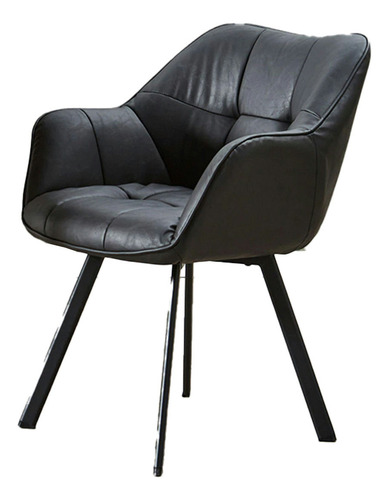 Silla Hamburgo X2 Para Comedor O Living En Ecocuero Negro