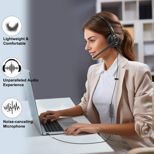 Auriculares Usb Arama A800usb Con Micrófono Para Pc/portátil