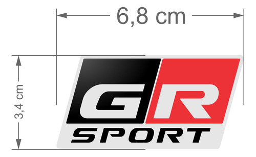 Emblema Lateral Toyota Gr Sport Resinado Par Alto Relevo
