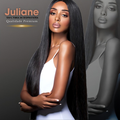 Cabelo Orgânico Liso Bio Proteína Juliane Ser Mulher 80cm Cor 4 Chocolate