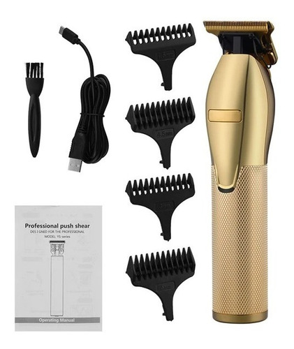 Maquina Hair Trimmer Gold Acero Inoxidable Profesional