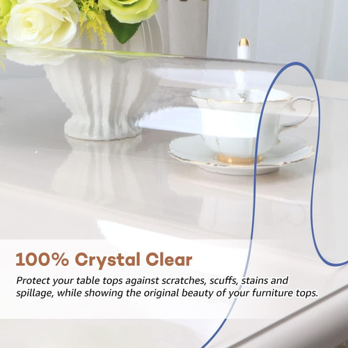 Rostikong Protector De Mesa De Pvc Transparente 16 X 72 P...