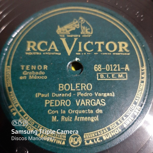 Pasta Pedro Vargas Orq Ruiz Armengol Rca Victor C157