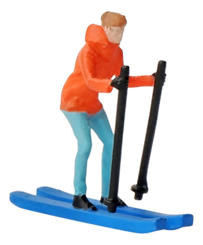 Figura De Esquiador, Accesorios De Esquí, Naranja Naranja