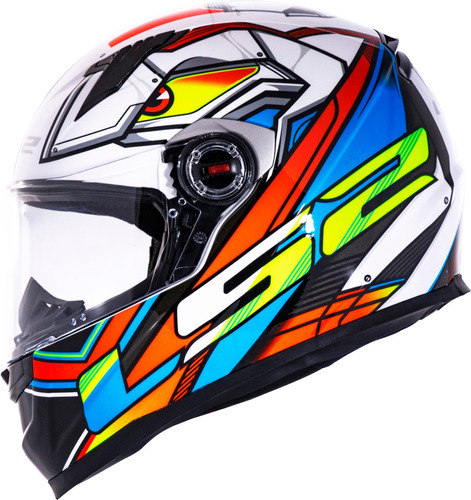 Capacete Ls2 Ff358 Xdron Neon Sharp 4 Estrelas Capacete Moto Cor Branco Tamanho do capacete 60