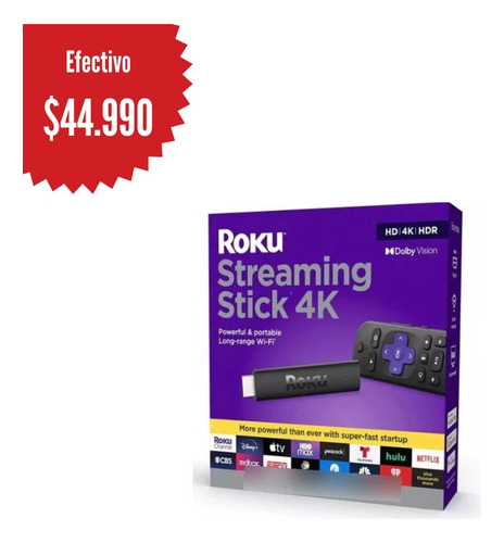Imagen 1 de 2 de Roku Streaming Stick 4k (3820r) Smart Tv - Phone Store