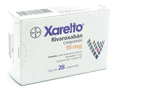 Xarelto Rivaroxabán Caja C/28 Comprimidos De 15 Mg C/u
