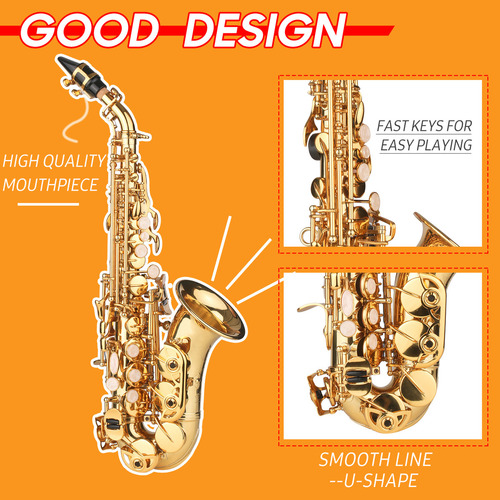 Saxofón Con Instrumento Para Principiantes, Saxo Soprano Lac