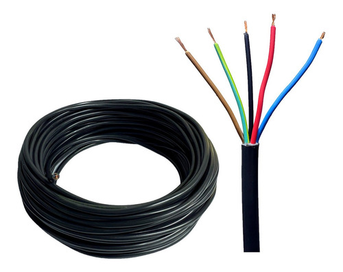 Cable Tipo Taller 5x1,5 Mm X 100mts Aire Acondicionado 