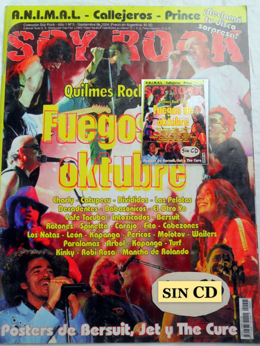 Soy Rock 5 Quilmes Rock 2004, Posters Bersuit, The Cure, Jet