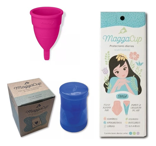 Copa Fleurity + Protector Diario X3 + Vaso Esterilizador