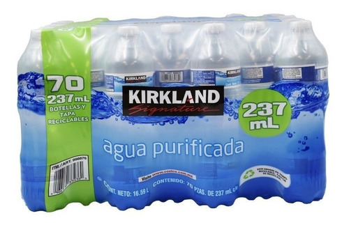 Agua Purificada Pack 70 X 237 Ml Kirkland Signature